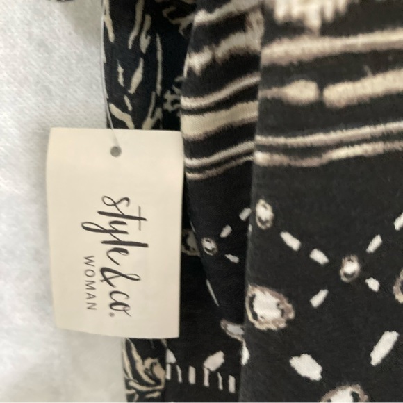 Bohemian Women's Plus Blouse Top Aztec Short Sleeve Tassels High Low Womens 1X - Picture 2 of 16